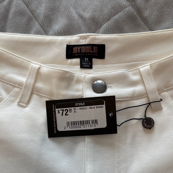 Men’s Steele White Shorts - Picture 2 of 2